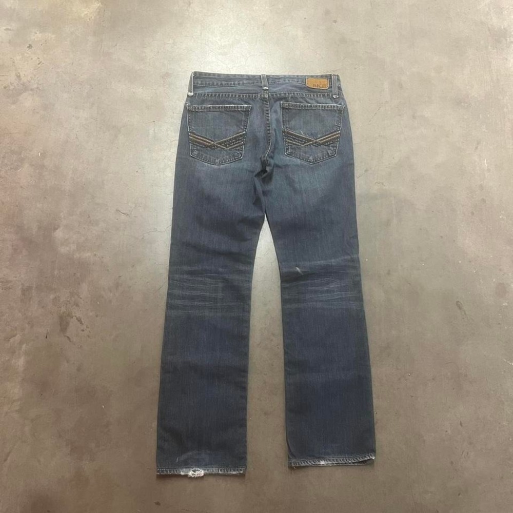 BKE Aiden men's blue embroidered pocket jeans casual outdoors 30